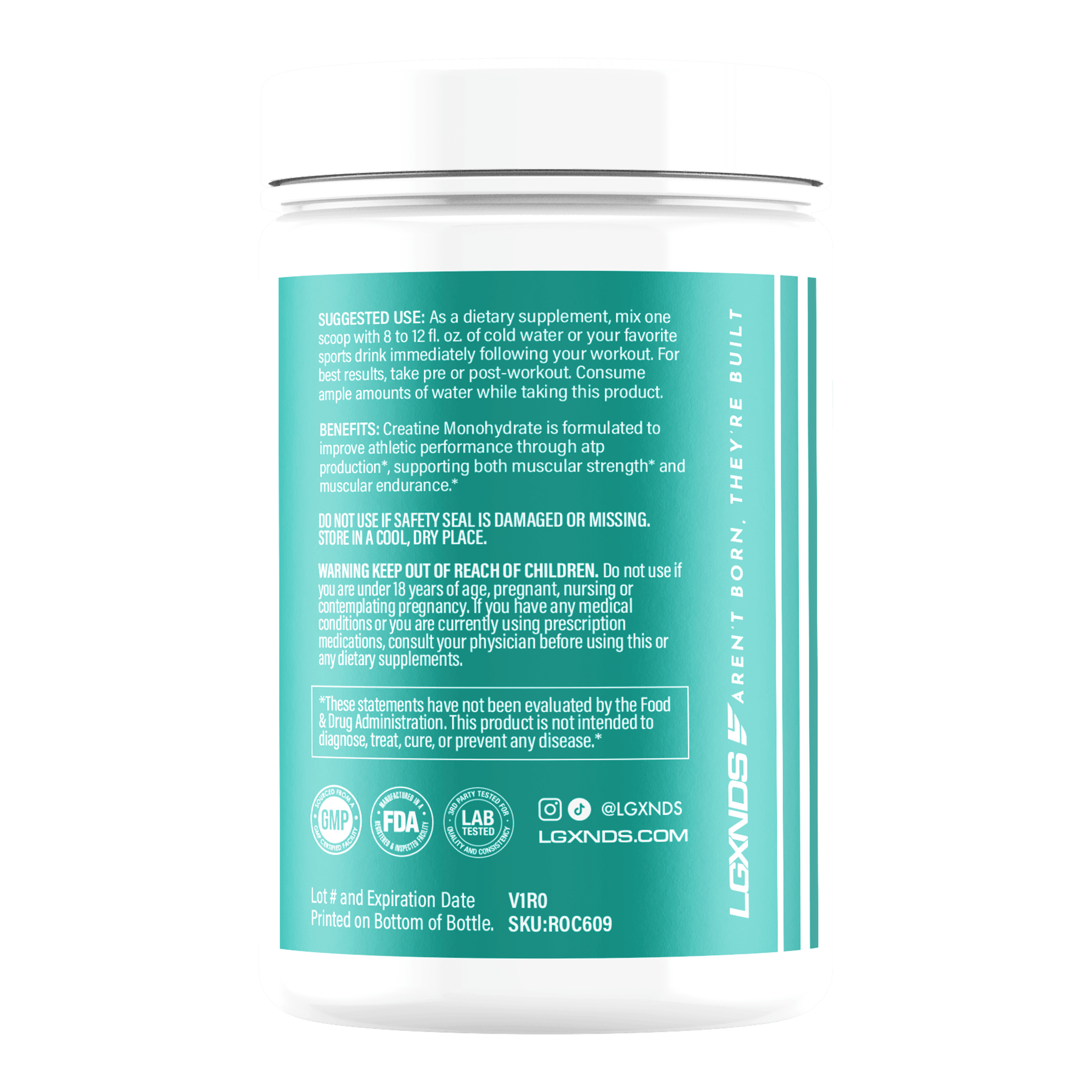 Creatine Monohydrate - Creatine Monohydrate - 30 Servings - LGXNDS