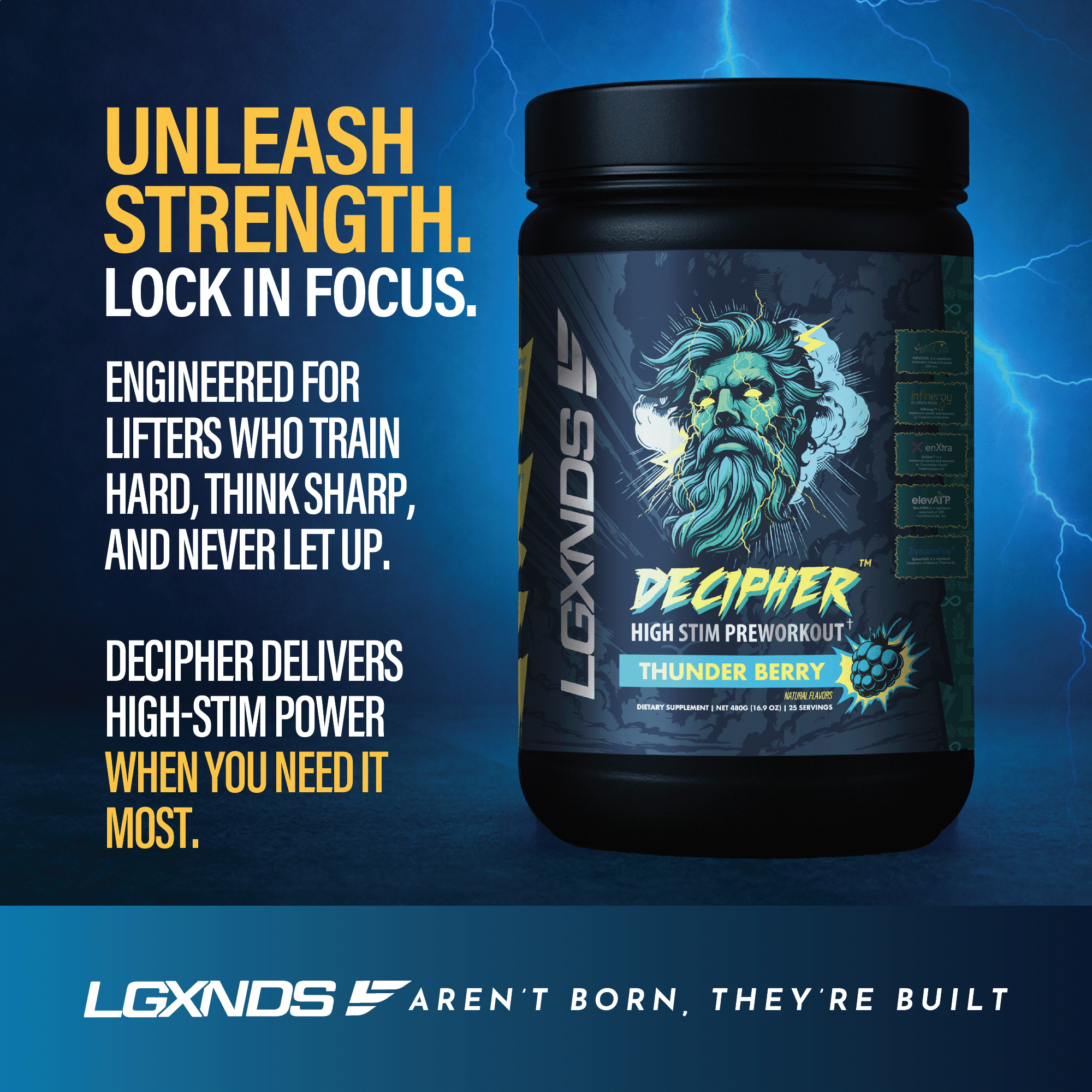 Decipher Preworkout - Decipher Preworkout - Thunder Berry - LGXNDS