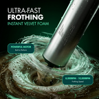 Ultra-fast frothing device creating velvet foam with powerful motor and 8,000-10,000 RPM speed
