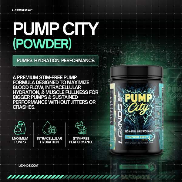 Pump City Powder: Non-stim pre-workout for maximum pumps, hydration, and performance