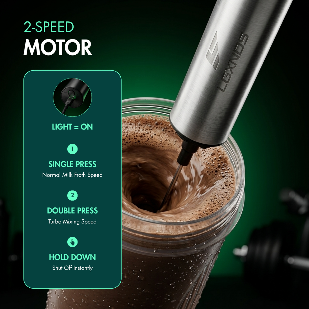 2-speed motor blending protein shake for muscle recovery and performance