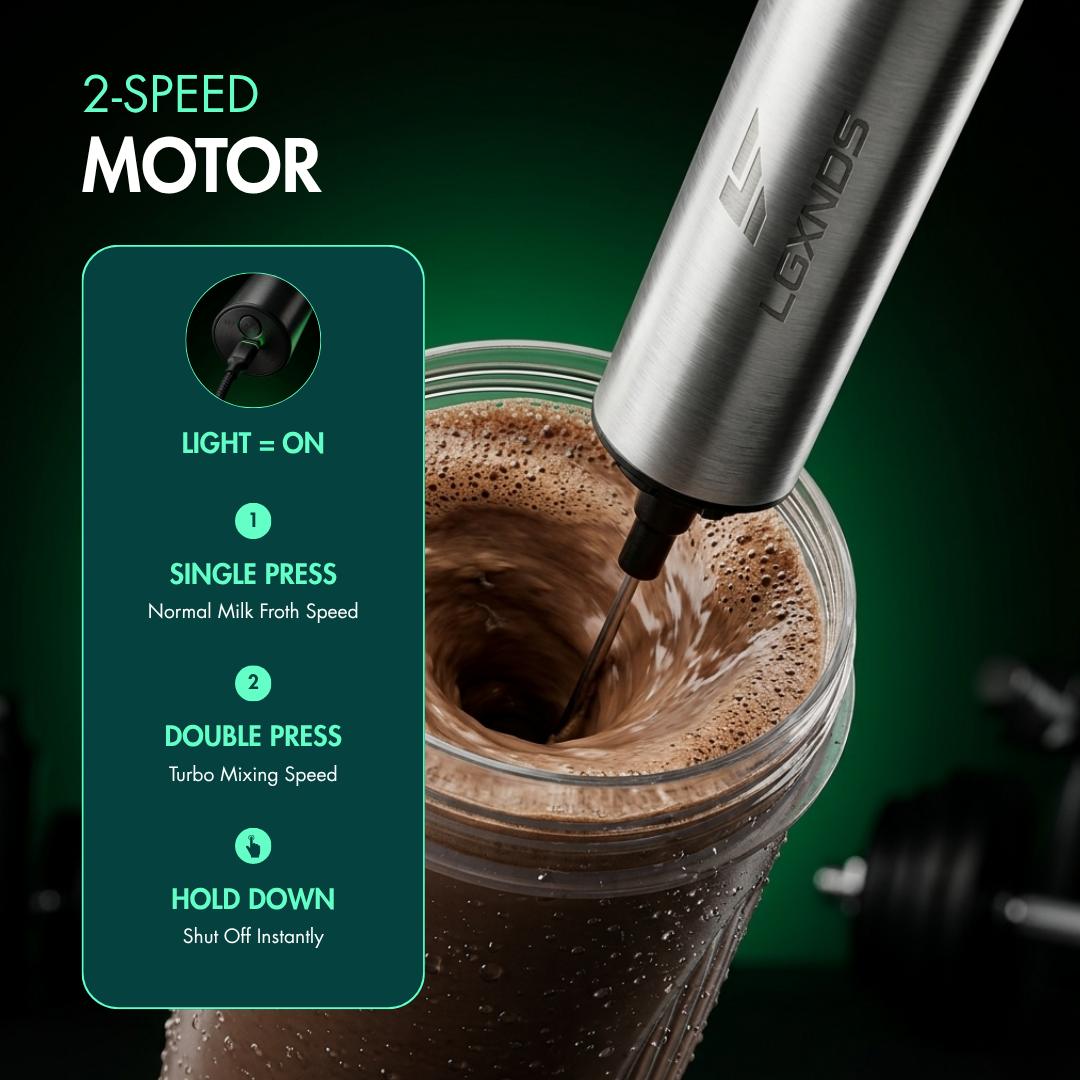 2-speed motor blending protein shake for muscle recovery and performance