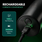 Rechargeable cordless device with Type-C fast charging and 2000mAh battery for long-lasting performance