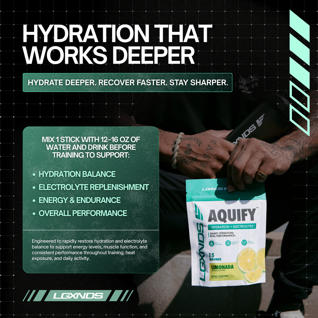 Aquify hydration + electrolytes supplement for energy, endurance, and performance support