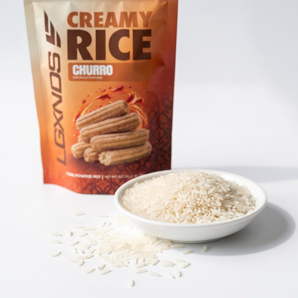 Long grain white rice with Creamy Rice Churro pouch